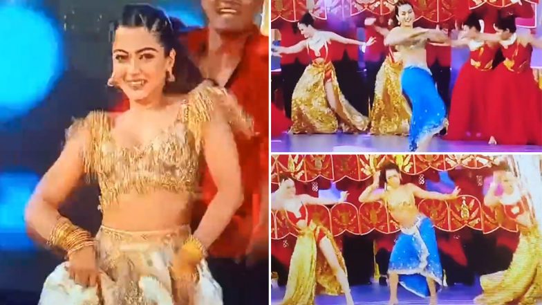 IPL 2023 Opening Ceremony: Rashmika Mandanna Puts On Energetic Performances for ‘Saami Saami’ and ‘Naatu Naatu’ (Watch Videos)