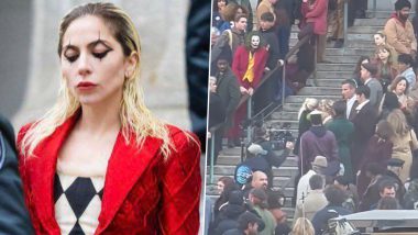 Joker Folie à Deux: Lady Gaga's Harley Quinn Spotted Kissing a Woman While Filming on Set of Joaquin Phoenix's DC Film (Watch Video)