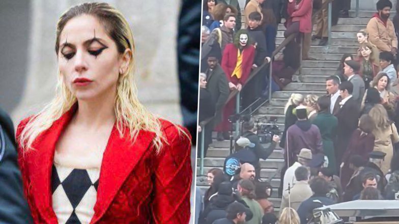 Joker Folie à Deux: Lady Gaga's Harley Quinn Spotted Kissing a Woman While Filming on Set of Joaquin Phoenix's DC Film (Watch Video)