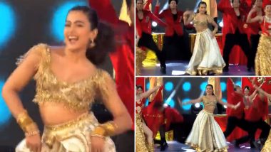 IPL 2023 Opening Ceremony: Rashmika Mandanna Dances Her Heart Out on ‘Naatu Naatu’, 'Dholida', and 'Saami Saami' Songs (Watch Video)