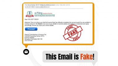 Income Tax Department Providing Refund of 41,104 to Taxpayers? PIB Fact Checks Fake E-Mail