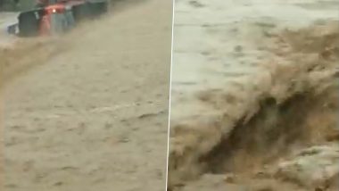 Uttarakhand Rains: Bus Carrying 27 Passengers Plunges Into Water Body in Nainital (Watch Video)