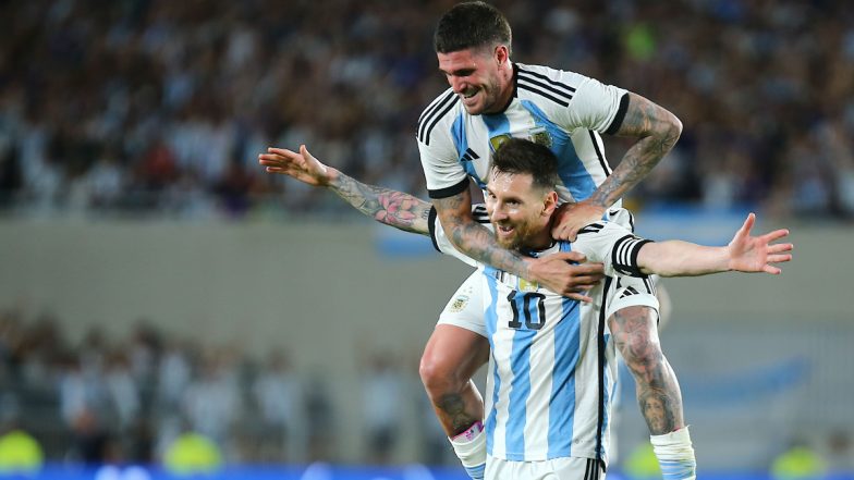 Lionel Messi Becomes Only Second Player After Cristiano Ronaldo To Score 800th Senior Career Goal As Argentina Register 2–0 Victory Against Panama in International Friendly (Watch Goal Video Highlights)