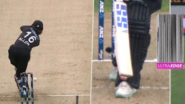 Lucky! Finn Allen Escapes Despite Ball Hitting His Off-Stump During NZ vs SL 1st ODI 2023 (Watch Video)