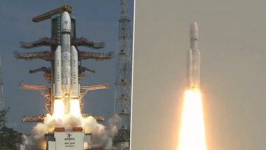 LVM3 Rocket Lifts Off With 36 OneWeb Satellites From Sriharikota (Watch Video)