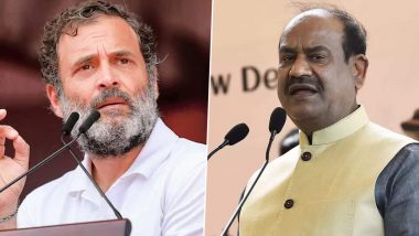 Rahul Gandhi Meets Lok Sabha Speaker Om Birla Amid Demands for Apology on Democracy Remarks (Watch Video)