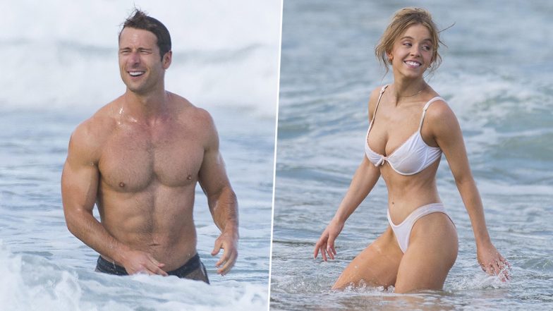 Sydney Sweeney in Sexy White Bikini and a Shirtless Glen Powell