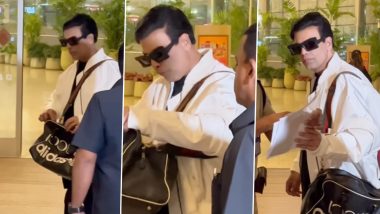 Karan Johar Stopped By Airport Security After Forgetting to Show His ID at Entrance (Watch Video)