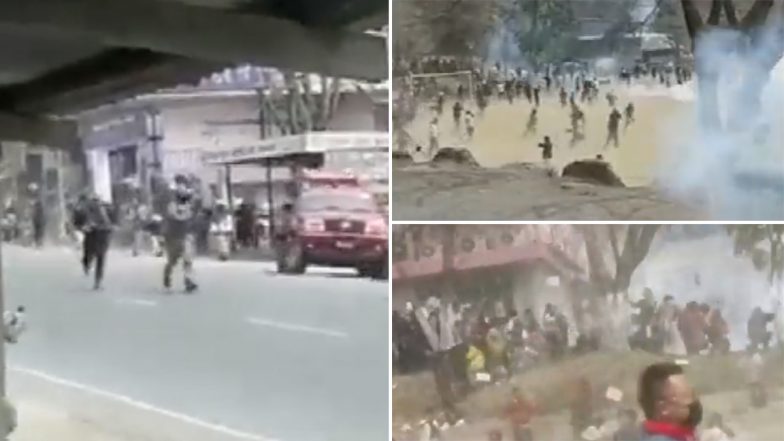 Manipur: Several Injured As Protestors Clash With Security Forces in Kangpokpi (Watch Video)