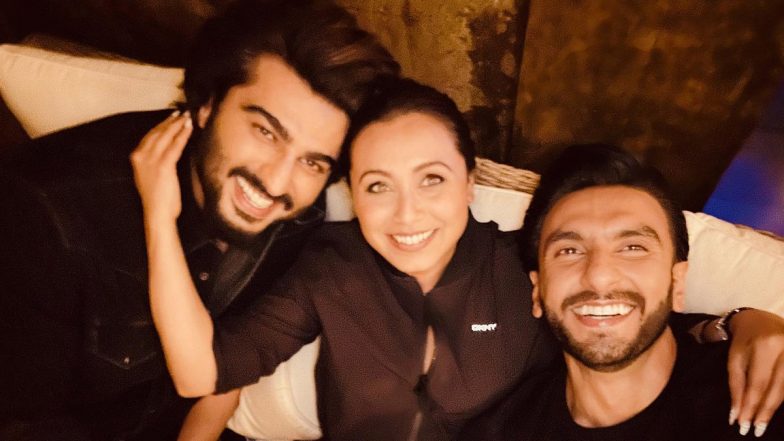 'Mrs Chatterjee' Rani Mukerji and 'Gunday' Ranveer Singh, Arjun Kapoor Get Together for a Selfie! (View Pic)