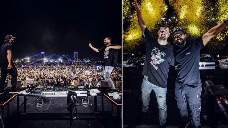 Allu Arjun Grooves to 'Oo Antava' at International DJ Martin Garrix's Show in Hyderabad (Watch Video)