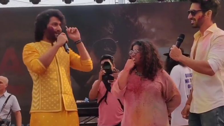 Dasara Star Nani Celebrates Holi with Fans in Mumbai; Telugu Star Talks About Pathaan, Baahubali to Give a Strong Message (Watch Video)