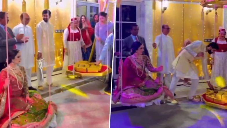 Pakistani Bride Weighed in Gold Blocks at Lavish Wedding in Dubai, Video Goes Viral