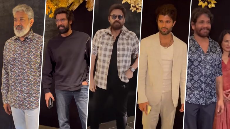 Ram Charan Birthday: SS Rajamouli, Nagarjuna, Vijay Deverakonda, Naga Chaitanya, Rana Daggubati Attend RRR Superstar's Birthday Bash (Watch Videos)