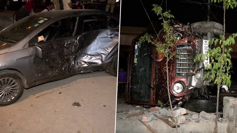 Delhi Shocker: Speeding SUV Injures More Than Five People, Crashes Into Two Cars in Malai Mandir (See Pics)