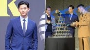 2PM&rsquo;s Taecyeon Does the GQ Taiwan Suit Walk 2023 and Attends Audi Gentleman&rsquo;s Party in His Finest Blue Attire; Twitterati Reacts to His Striking Visuals