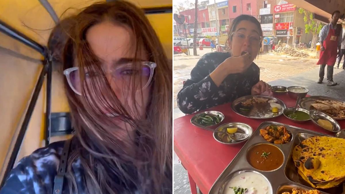 Sarah Ali Khan Fuking Video - Sara Ali Khan Enjoys Rickshaw Ride and Desi Food on Her Trip to Punjab,  Shares Her Adventures from Manali (View Pics) | LatestLY