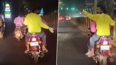 Pune Shocker: Bike-Borne Men Chase, Harass Family Travelling in Car With Baby on Aundh-Ravet BRTS Road, Video Surfaces