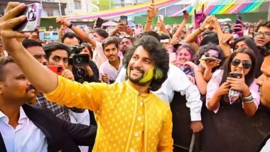 Dasara: Nani Celebrates Holi With Fans in Mumbai and Reveals Film Poster at The Event