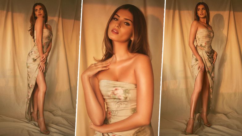 Tara Sutaria Looks Effortlessly Beautiful and Hot in Thigh-High Slit off Shoulder Dress in Her Latest Photoshoot! (View Pics)