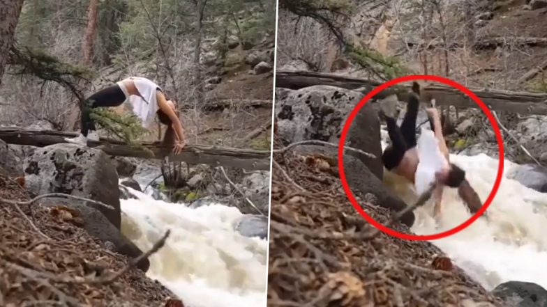 Woman Performing Yoga on Tree Falls Down in Stream, Horrifying Old Video Goes Viral