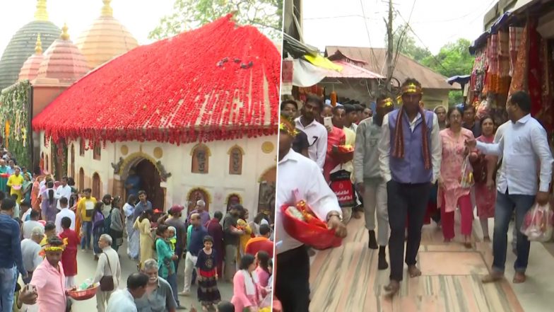 Ram Navami 2023: Devotees Offer Prayers At Kamakhya Temple in Guwahati on Auspicious Day (See Pics)