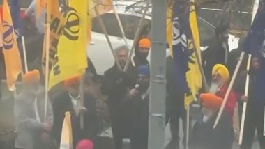 US: Pro-Khalistan Supporters Threaten Indian Ambassador to US Taranjit Singh Sandhu, Embassy Staff in Washington (Watch Video)