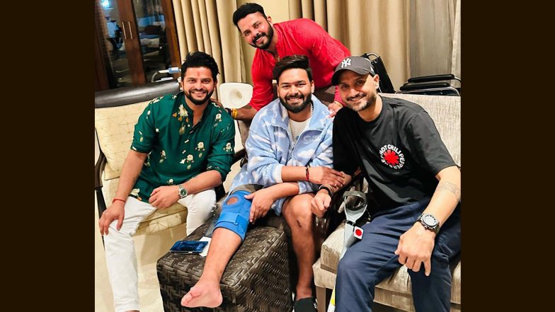 Suresh Raina Pens Heartfelt Message for Rishabh Pant; Visits Indian Wicketkeeper Batter Along With Harbhajan Singh and S Sreesanth Ahead of IPL 2023 (See Post)