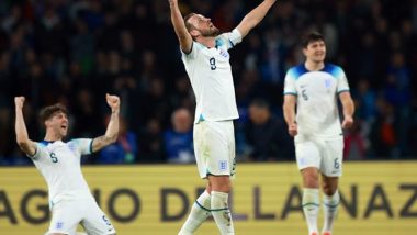 Harry Kane’s Record-Breaking Goal Helps Ten-Men England To Register 2–1 Victory Over Italy in UEFA Euro 2024 Qualifiers (Watch Goal Video Highlights)