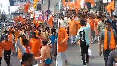 Uttar Pradesh: Hindu Mahasabha Takes Out Rally Seeking Revocation of Minority Status to Muslims and Declaring India a Hindu Nation in Muzaffarnagar (Watch Video)