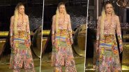 Gigi Hadid Looks Gorgeous in Floral Three Piece Set at Nita Mukesh Ambani Cultural Centre Launch (Watch Video)