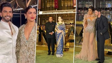 Priyanka Chopra-Nick Jonas, Deepika Padukone-Ranveer Singh, Salman Khan, Sidharth Malhotra- Kiara Advani and Other B-town Celebs Attend Nita Ambani Cultural Centre Launch (Watch Video)