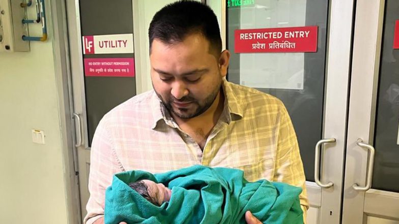 Tejashwi Yadav is A Father Now, Shares Pic With His Newborn Baby Girl on Twitter