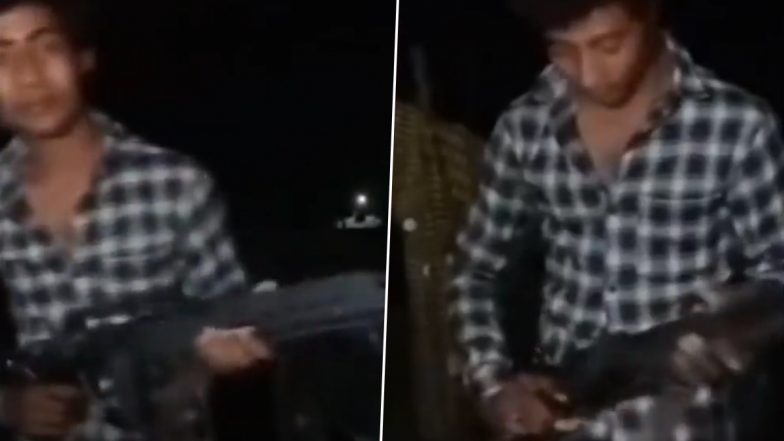 Uttar Pradesh: Man Fires Rifle While Making Reel in Pilibhit, Viral Video Surfaces