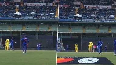 Virat Kohli Attempts Signature Steps of RRR's Oscar Winner 'Naatu Naatu' Song During IND vs AUS 1st ODI 2023 (Watch Video)