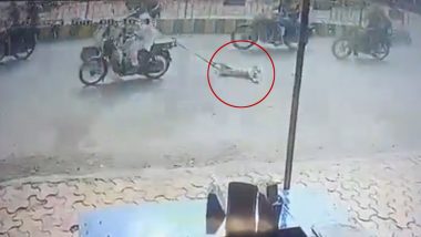 Ghaziabad Shocker: Man Ties Dog To Bike, Drags It Over 2 km for Bitting Several People in Vijay Nagar, Arrested (Disturbing Video)