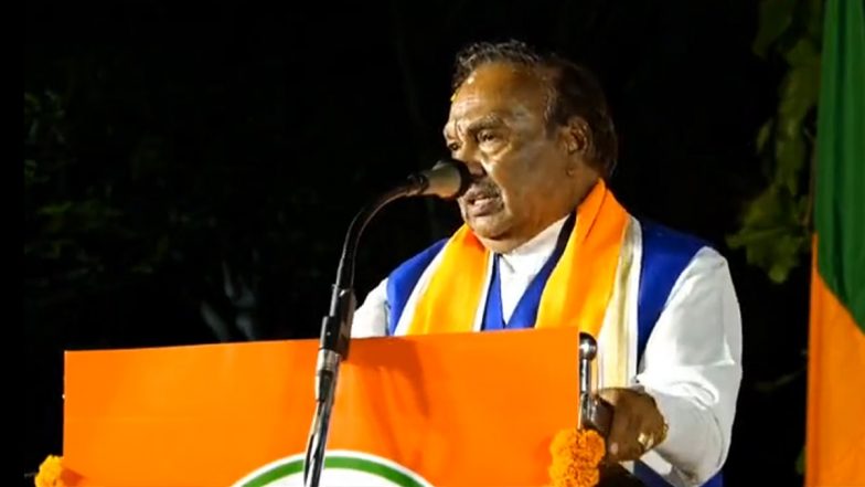 KS Eshwarappa Calls Azaan 'Headache', Says ‘Does Allah Hear Prayers Only If One Screams on Microphone?' (Watch Video)