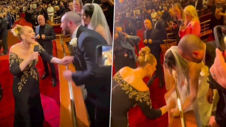 Adele Autographs Bride’s Wedding Dress at Las Vegas Residency Concert