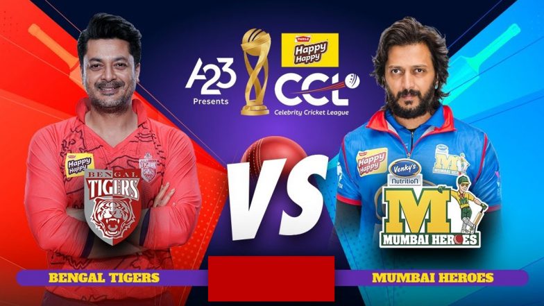 CCL 2023 LIVE – Bengal Tigers Vs Mumbai Heroes Match: How To Watch the 16th Match of Celebrity Cricket League Online