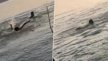 Uttar Pradesh Shocker: Youth Making Instagram Reels In Ganga River Drowns While Taking a Holy Dip in Bulandshahr (Disturbing Video)