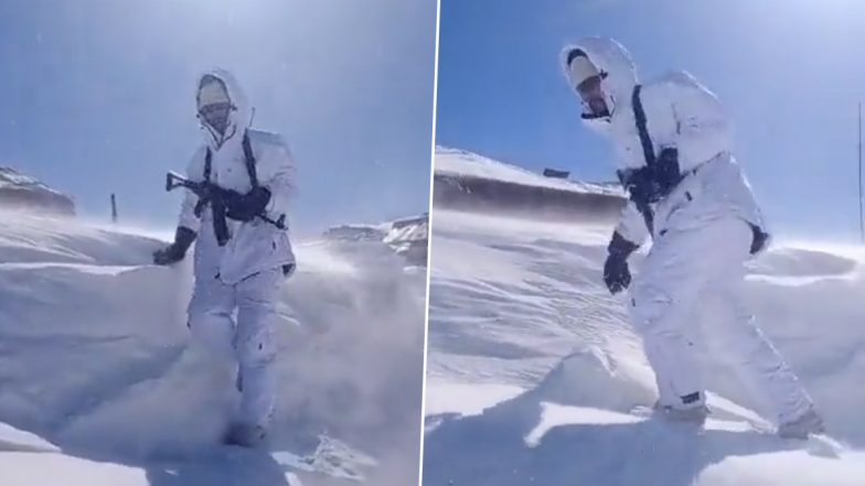 'Big Saltute'! BSF Soldier Patrolling Kashmir Border in Freezing Weather Is the Most Inspirational Video You'll See Today