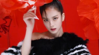 ME: Jisoo Shares Divine Teaser for Her Upcoming Solo Album, Singer Looks Gorgeous in Black and White Feather Outfit Surrounded by Red Flowers (Watch Video)