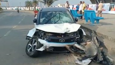 Mumbai Road Accident: Woman Out for Morning Walk Hit by Speeding Car at Worli Sea Face, Dies (Watch Video)