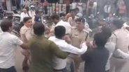 Congress Workers Clash With Police During Protest Over Rahul Gandhi&rsquo;s Disqualification in Madhya Pradesh&rsquo;s Chhindwara (Watch Video)