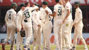 Sports News | IND Vs AUS, 3rd Test: Aussie Spinners Dominate to Leave Hosts Tottering at 84/7 (Day 1, Lunch)