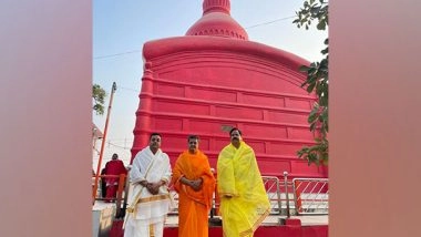 India News | Tripura CM Manik Saha Visits Temple, Seeks Divine Blessings
