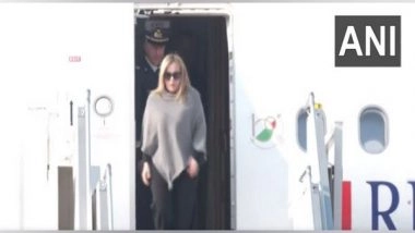 World News | Italian PM Giorgia Meloni Arrives in New Delhi to Attend Raisina Dialogue