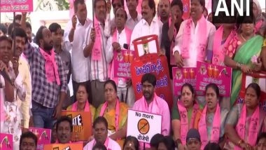 India News | Telangana: BRS Stage Protest in Hyderabad Against Price Hike of LPG Cylinders