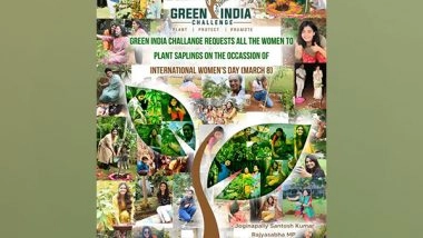 India News | Telangana: MP Santosh Kumar Releases Women's Day 'Green India Challenge' Poster