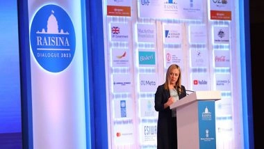 World News | India, Italy Share Profound Conviction in Rule of Law, Human-centric Vision: Italian PM at Raisina Dialogue